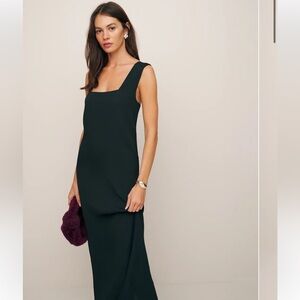 Reformation Vea Dress Black - Size 2